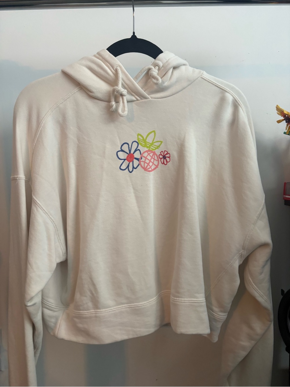 Limited Edition Cream Floral Adidas Hoodie